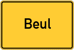 Place name sign Beul