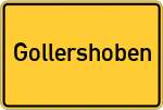 Place name sign Gollershoben, Kreis Altenkirchen, Westerwald