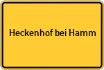 Place name sign Heckenhof bei Hamm, Sieg