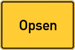 Place name sign Opsen