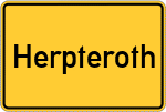 Place name sign Herpteroth