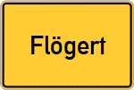 Place name sign Flögert