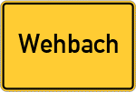 Place name sign Wehbach