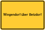 Place name sign Wingendorf über Betzdorf, Sieg