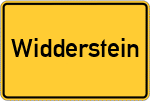 Place name sign Widderstein