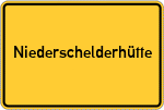 Place name sign Niederschelderhütte