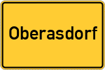 Place name sign Oberasdorf