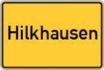 Place name sign Hilkhausen