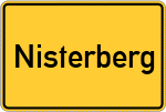 Place name sign Nisterberg, Sieg