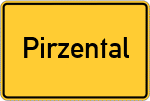 Place name sign Pirzental, Sieg