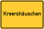 Place name sign Kreershäuschen, Kreis Bad Kreuznach