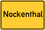 Place name sign Nockenthal