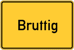 Place name sign Bruttig
