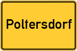 Place name sign Poltersdorf