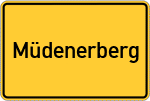 Place name sign Müdenerberg, Mosel