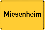 Place name sign Miesenheim