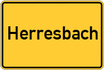 Place name sign Herresbach