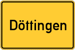 Place name sign Döttingen, Eifel