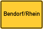Place name sign Bendorf/Rhein