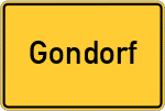 Place name sign Gondorf