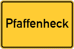 Place name sign Pfaffenheck