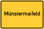 Place name sign Münstermaifeld