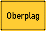 Place name sign Oberplag