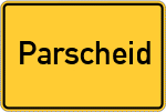 Place name sign Parscheid, Westerwald