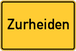 Place name sign Zurheiden, Westerwald