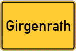 Place name sign Girgenrath
