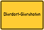 Place name sign Dierdorf-Giershofen
