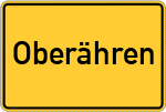 Place name sign Oberähren