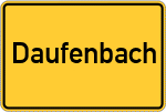 Place name sign Daufenbach, Westerwald
