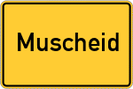Place name sign Muscheid