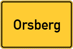 Place name sign Orsberg, Westerwald
