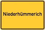 Place name sign Niederhümmerich
