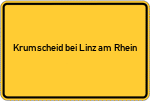 Place name sign Krumscheid bei Linz am Rhein