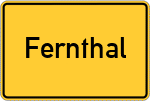 Place name sign Fernthal