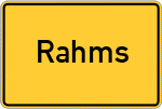 Place name sign Rahms