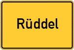 Place name sign Rüddel