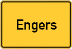 Place name sign Engers, Rhein