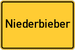 Place name sign Niederbieber