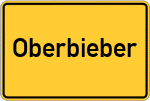 Place name sign Oberbieber