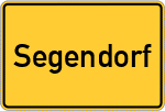 Place name sign Segendorf