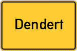 Place name sign Dendert