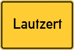 Place name sign Lautzert