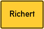 Place name sign Richert, Westerwald