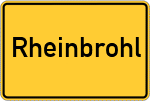 Place name sign Rheinbrohl