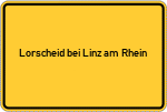 Place name sign Lorscheid bei Linz am Rhein