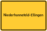 Place name sign Niederhonnefeld-Ellingen